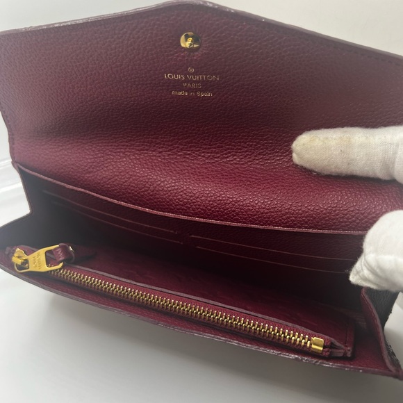 GUC Louis Vuitton Monogram Empreinte Burgundy Curieuse Wallet - Picture 11 of 11